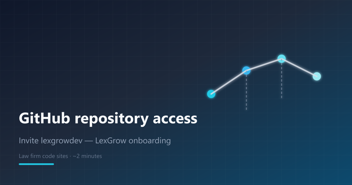 Granting LexGrow Access to Your Law Firm's GitHub Repository