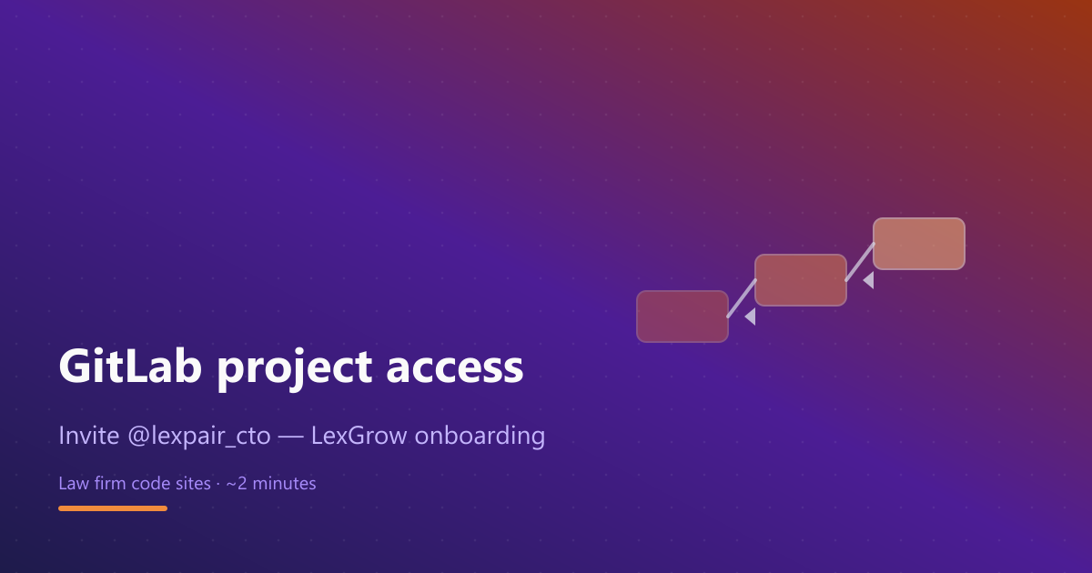Granting LexGrow Access to Your Law Firm's GitLab Repository
